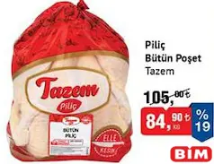 TAZEM PİLİÇ BÜTÜN POŞET KG